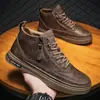 Zapatos para Hombre 2026 Invierno Zapatos de Cuero para Hombre Primavera Negocios Trabajo Estilo Británico Zapatos de Moda Versátiles Uso Casual Resistentes al Desgaste Zapatos de Caña Baja