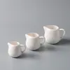 Taza de Cerámica Estilo Occidental para Café y Leche, Utensilio Japonés Blanco para Condimentos y Queso, Cuchara para Salsa, Taza para Salsa, Taza para Leche, Cuchara para Leche, Olla, Tarro