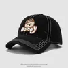 Gorra de Béisbol Infantil de Dibujos Animados de Otoño, Gorra Casual Súper Linda de Oso con Gafas para Niñas, Gorra de Pico de Pato para Bebé Estilo Japonés