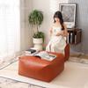 Taburete de Almacenamiento Cuero PU Futón Hogar Piso Dormitorio Tatami Bolsa Ropa Vieja Perezoso Taburete Cambia Zapatos Estilo Americano Cambio de Estación