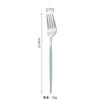 Vajilla de Acero Inoxidable Transfronteriza Cuchillo para Bistec y Tenedor Cuchara y Tenedor para Postre Cuchara para Hielo de Mango Largo Vajilla Occidental Portuguesa Juego de Cuchillo, Tenedor y Cuchara