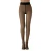 Meias com brilho de água, meia-calça com ilusão de perna nua para mulheres, meia-calça preta fina de peça única, leggings falsos transparentes, leggings quentes para outono e inverno