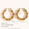 Joyería de Acero Inoxidable, Nuevo Estilo Popular en Europa y América, Diseño Exagerado Hueco, Pendientes de Alta Gama, Chapados en Oro de 18K, Pendientes de Moda con Diamantes