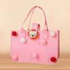 Bolsa de feltro nova e fofa, bolsa de mão, bolsa de mamãe de desenho animado, bolsa de presente, sacola de compras para presente, pode adicionar LOGO