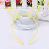 Diadema de plástico con orejas de gato para niños, accesorios para el cabello ABS de 0,6 cm de ancho y orejas de conejo, venta al por mayor, directa de fábrica