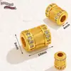 Cuentas Espaciadoras Perforadas Estilo Chino Chapadas en Cobre Antiguo Oro de 18 Quilates Cuentas Sueltas Colgante Pequeño Pulsera DIY Collar Accesorios de Joyería Decoración Colgante