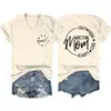 T-Shirt de Verão com Estampa na Frente e nas Costas, Decote V, Manga Curta, Tamanho Extra Grande 100kg Plus-Size, Design Inspirado, Top Casual Soltinho