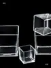 Pote Quadrado de Vidro Transparente, Castiçal de Vidro para Aromaterapia, Decoração Romântica de Mesa, Aquário de Vidro Hidropônico, Pote Quadrado Vazio para Vela