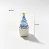 Venta al por mayor del fabricante Zibo plantas en maceta de árbol de Navidad de vidrio, coche de Navidad de vidrio y decoraciones de escritorio de oficina para comercio exterior transfronterizo