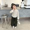 Moda Femenina Coreana Nueva Tendencia Primavera y Otoño 2026 Camiseta de Manga Larga con Lazada y Adorno de Encaje Top de Moda