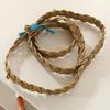 Maceta de trenza de tres hebras hecha a mano, materiales crudos tejidos de paja para manualidades, trenza de cuerda de paja, marco simple y casual, decoraciones