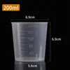 Vaso de Plástico de 50ml 100 150ml500 Vaso Medidor Experimental Espesado Pp Cilindro Medidor Graduado de Doble Cara Tienda de Té con Leche