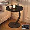 Mesa lateral de sofá em estilo creme, mesa de canto irregular moderna, pequena mesa de centro de luxo leve, mesinha pequena móvel nórdica moderna minimalista