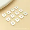 Relleno de Oro de 14K Cuadrado Separador Alta Retención de Color Chapado en Oro Real Pulsera Cuadrada Accesorios DIY Hecho a Mano Collares de Cuentas Separadores