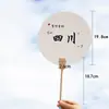 Abanico Pintado con Texto, Especialmente Diseñado para Visitas a Monumentos de la Ciudad, Abanico Redondo de Papel para Caligrafía y Pintura, Abanico Promocional con Logo Impreso, Abanico Publicitario Personalizado