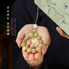 Cadena Corta para Teléfono Móvil con Garra de Gato Pequeña Fresca Quemada al Carbón Lanyard Corto Rosario de Bodhi Weathered Hebilla de Anillo Colgante Anticaída Anticaída