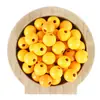 Amazon Cuentas para niños color sólido 15MM cuentas de madera de color cuentas redondas de madera sueltas cuentas de madera accesorios diy pulsera