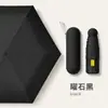 Paraguas de bolsillo plano, ultraligero, compacto y portátil con recubrimiento negro para protección solar y contra rayos UV, adecuado tanto para días soleados como lluviosos
