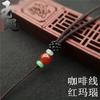 Colar de ágata de alta qualidade faça você mesmo, corda de pingente de jade simples tecida à mão, corda de pingente de cera de abelha de Buda 83