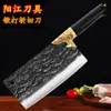 Cuchillo de corte de hueso forjado a mano para uso doméstico, cuchillo afilado de doble propósito para picar y rebanar, cuchillo de corte de carne para chef de hotel comercial, cuchillo de cocina para chef viajero