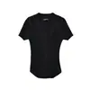 Camiseta de punto acanalado elegante de manga corta con cuello en V estilo coreano para mujer, nuevo modelo de verano, corte ajustado, top versátil que estiliza la cintura