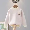Suéter Grossinho para Meninas 2026 Inverno Novo Estilo Suéter de Tricô Outono e Inverno Infantil Blusa da Moda