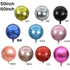 Ventas Directas Transfronterizas Globos Redondos de Papel de Aluminio 4D de 50 Pulgadas 60 Pulgadas 22 Pulgadas Tema de Cumpleaños Fiesta Globos Decorativos de Papel de Aluminio