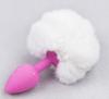 Novo 3 contas de silicone macio plug anal de volta corte divertido plug anal bola de pele fox tail fabricantes atacado
