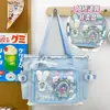 Bolso bandolera de cinta estilo estudiantil bidimensional para estudiantes mujeres, adecuado para clases, viajes, desplazamientos y como bolso de hombro de gran capacidad