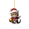 Ornamentos Criativos de Gatinho de Natal Transfronteiriços Pingentes de Carro Pingentes de Mochila Árvore de Natal Decorações para Casa