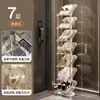 Zapatero multicapa para apartamentos de alquiler, ahorra espacio, organizador de zapatos simple detrás de la puerta, estante de almacenamiento para dormitorio, zapatero inclinado de lujo ligero