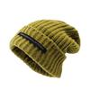 Sombrero de lana de punto de otoño e invierno para hombre y mujer, sombrero de circunferencia de cabeza grande, cara pequeña, sombrero holgado, sombrero de pila para amantes, sombrero cálido para mujer