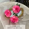 3 Flores Artificiales de Peonía Koi Dragón Carpa Dragón Crisantemo Flor Falsa Hotel Decoración de Boda Boda Juego de Flores de Boda Camino