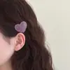Grampo de Cabelo de Strass em Formato de Coração Estilo Coreano para Mulheres, Presilha de Cabelo Exquisita de Alta Qualidade, Presilha para Franja Lateral, Acessório de Cabelo Elegantetipo Bico de Pato