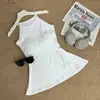 Falda de tirantes de verano Dopamine Summer Spice Girl con cintura dividida y longitud media Chaleco pequeño con almohadilla en el pecho Adelgazante Ajustado Interior