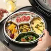 Bandeja de acero inoxidable 304 para cocinar al vapor con múltiples compartimentos, vaporera para comida de bebé de grado alimenticio, plato para cocinar al vapor en una sola olla, vaporera tipo wok con asa, rejilla para vapor