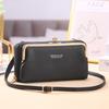 Lonny 2022 nuevo bolso para teléfono móvil para mujer estilo coreano patrón de lichi gran capacidad bolso cruzado moda cremallera cartera horizontal