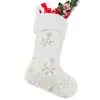 Meia de Natal de Pelúcia Nova com Lantejoulas Transfronteiriça Sacola de Presente Artesanato Decoração para Pendurar na Parede Lareira Decoração de Cenário