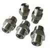 Conector de Tubo Reto para Crimpar, Conector de Transição Reto com Vedação Plana Padrão Americano, Conector de Transição Reto Hidráulico para Crimpar