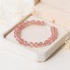 Pulsera de cristal de plata s925 para mujer, dulce, de cristal de fresa, joyería de moda, personalidad, temperamento, regalo, tarjeta de pulsera de joyería Agua