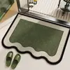 Alfombra de Piso Retro Estilo Francés para Baño, Alfombra Antideslizante para Entrada de Baño, Fácil de Mantener, Felpudo Absorbente de Agua, Alfombra de Piso Doméstica de Tierra de Diatomeas