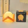 Lámpara de Luna de Vinilo para el Festival de Mediados de Otoño, Lámpara de Planeta, Lámpara de Atmósfera para Mesita de Noche, Lámpara de Luna Decorativa, Luz Nocturna Táctil, Directo de Fábrica