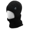 Conjunto de Gorro y Bufanda Transfronterizo para Hombre, Gorro de Punto Engrosado con Forro de Felpa para Proteger las Orejas, para Personas de Mediana Edad y Mayores, Gorro de Lana a Prueba de Viento