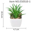 Planta Suculenta Simulada Vaso de Plástico Bonsai Mini Pequeno Quadrado Planta em Vaso Es0510 Alta Simulação Planta Verde