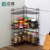 Prateleira de Temperos de Cozinha de Ferro Transfronteiriça Prateleira de Xícaras de Chá Doméstica Multicamadas Prateleira de Armazenamento de Banheiro Prateleira de Armazenamento de Mesa