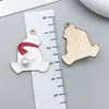 Oso de Navidad Lindo de Dibujos Animados Corazón de Amor Día de San Valentín Colgante Colgante DIY Collar Pendientes Accesorios de Joyería