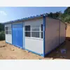 Casa contenedor para actividades, casa plegable con aislamiento para peatones en la calle, casa de acero de color, muro cortina de vidrio ignífugo, lana de roca con aislamiento térmico, alta gama
