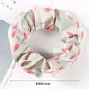 Accesorios para el cabello de estilo coreano para celebrantes de Internet, anillo para el cabello con pétalos de tela para mujer, anillo para el cabello con cola de caballo de color degradado, anillo para el cabello con intestino grueso.