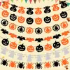 Decoración de Fiesta de Halloween al por Mayor Flor de Tela No Tejida Calabaza Murciélago Calavera Telaraña Colgante de Bandera