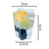 Postre de gelatina mousse en vaso Vaso de plástico transparente desechable Cuadrado redondo mini creativo vaso para pudín con tapa